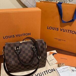 Louis Vuitton Speedy 25 Bandouliere Damier Ebene